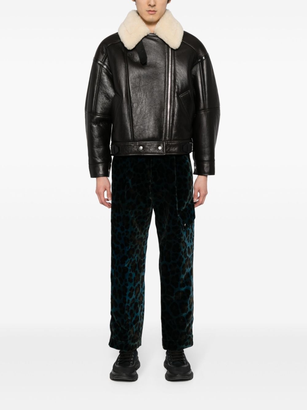 Combine leopard-print cargo trousers - 2