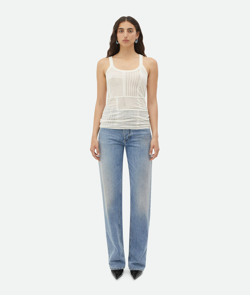 Pointelle Cotton Tank Top - 1
