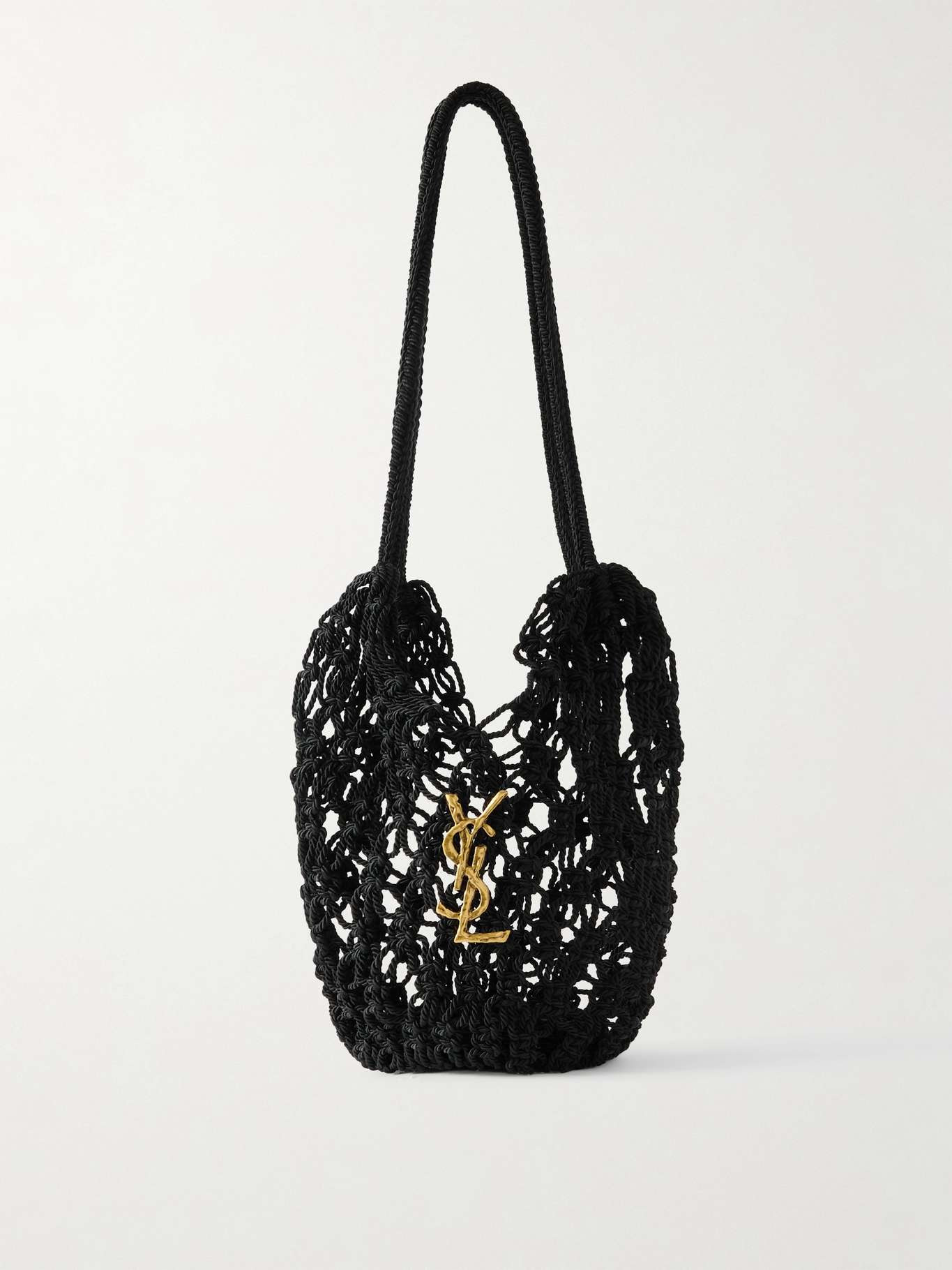 Woven cord shoulder bag Black - 1