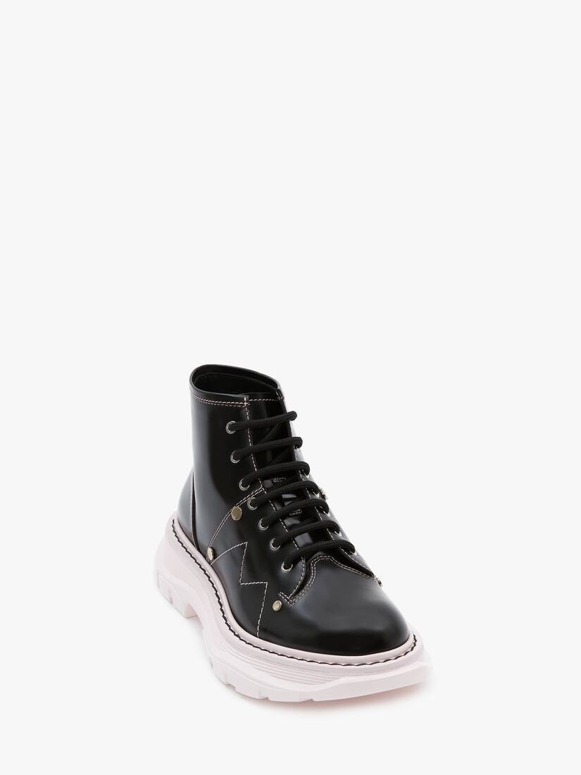 Tread Lace Up Boot in Black - 2