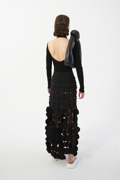 A.W.A.K.E. MODE LASER CUT MULTI CIRCLE DOUBLE LAYERED SKIRT BLACK outlook