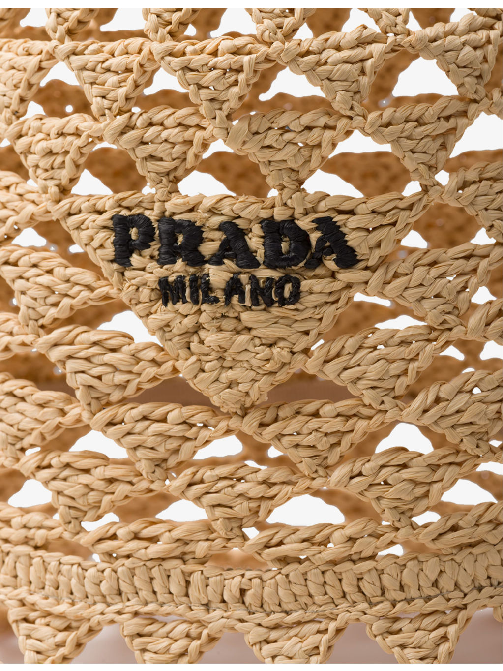 Brand-embroidered cut-out woven bucket hat - 2