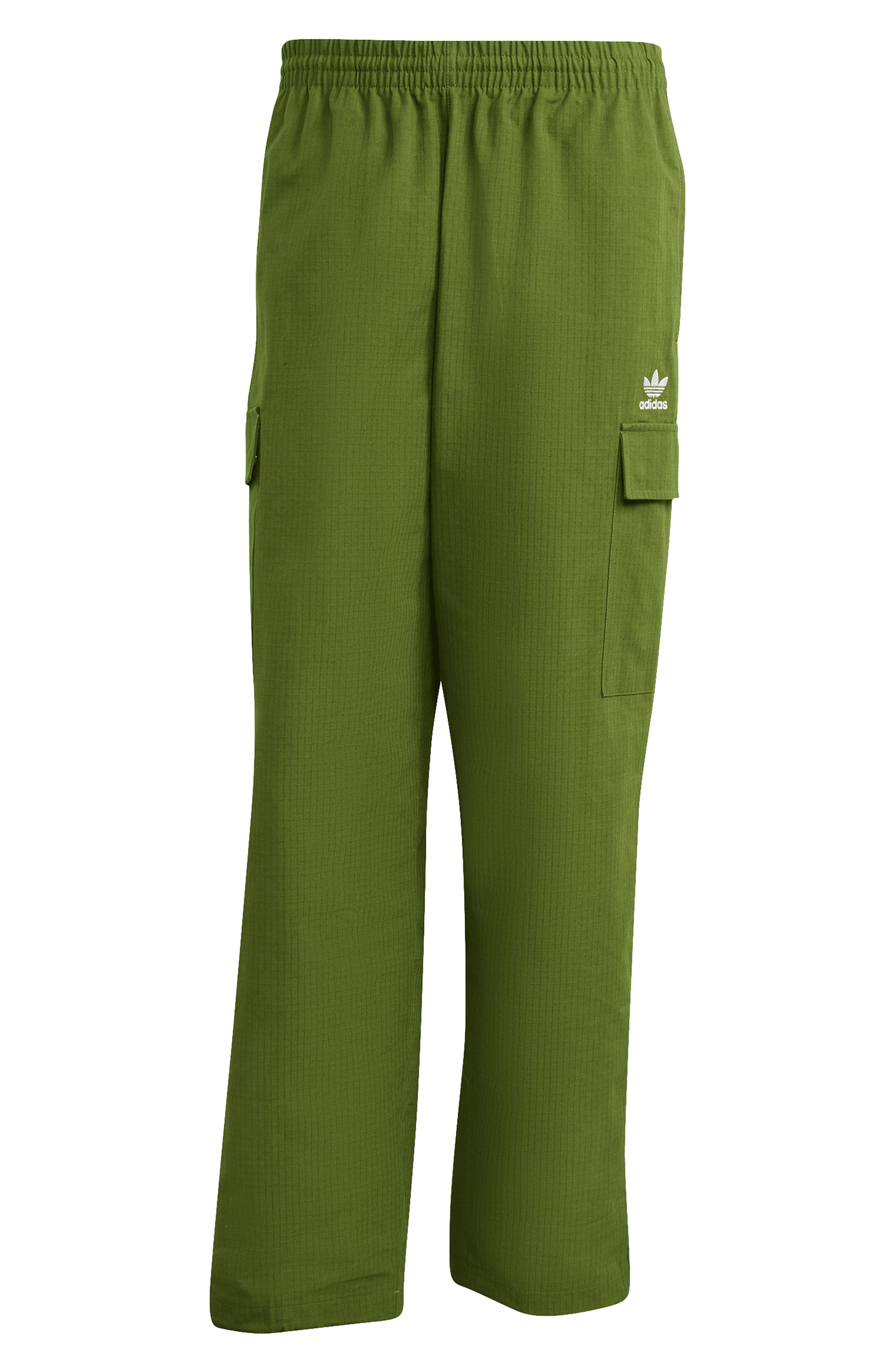 adidas Trefoil Essentials Cotton Ripstop Cargo Pants in Olive at Nordstrom - 4