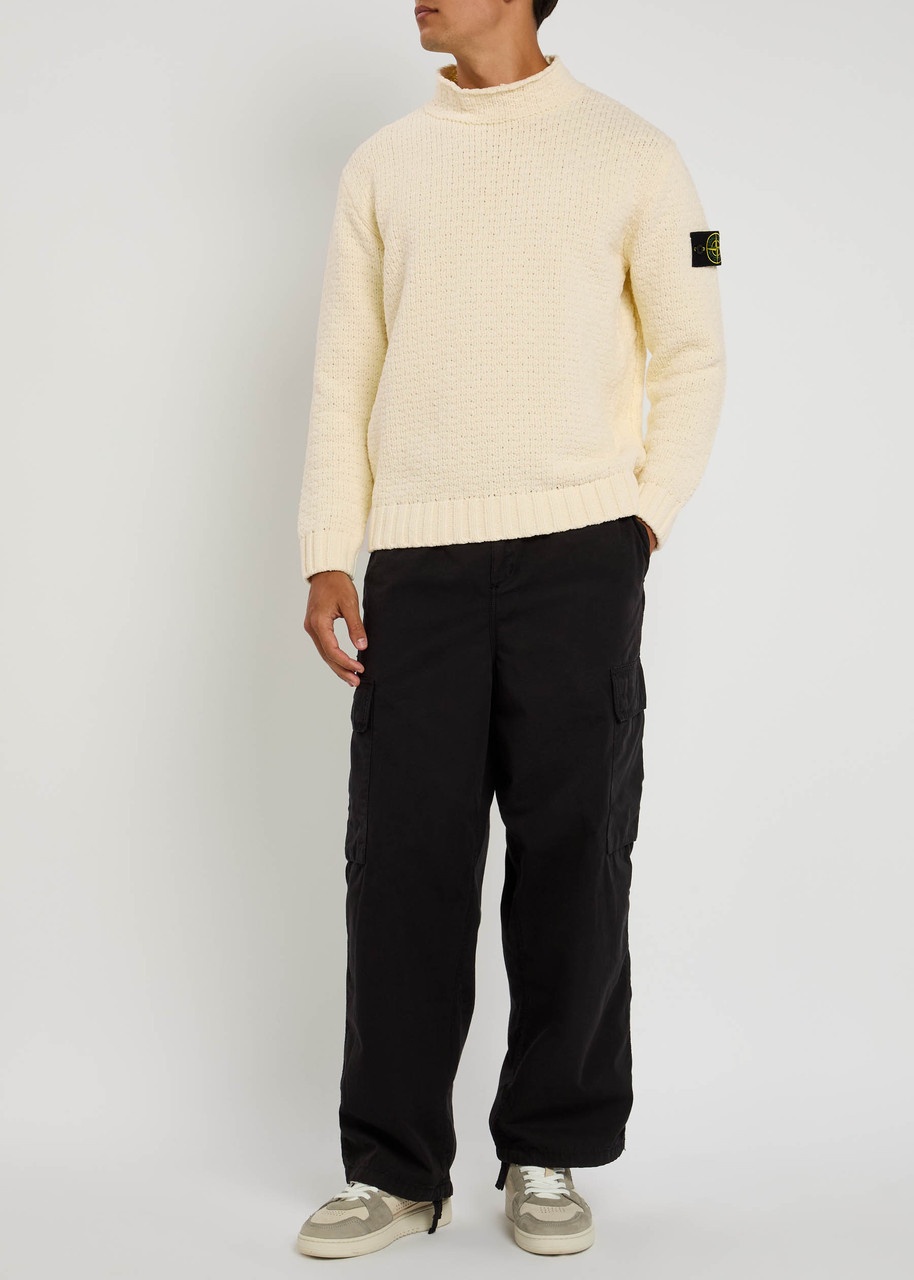 Stone Island Logo Cotton-chenille Jumper - 4