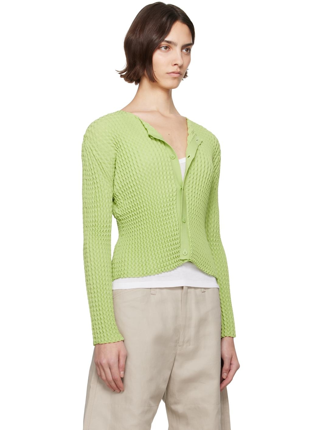 Green April Spongy-56 Cardigan - 2