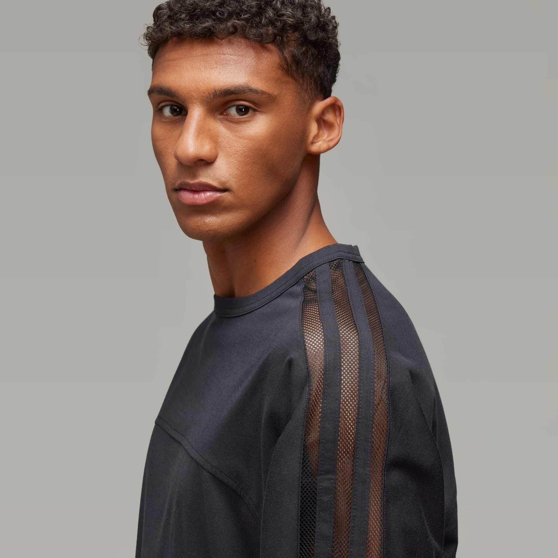 Y-3 Mesh Stripes Long Sleeve Tee - 7