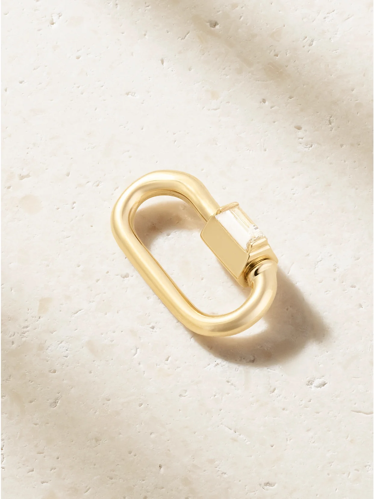 Solo Baguette Babylock 14-karat Gold Diamond Pendant - 1