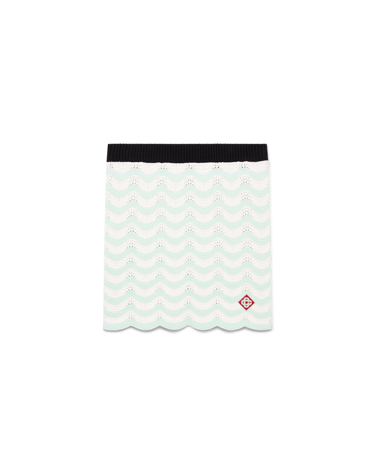 Cotton Wave Crochet Mini Skirt - 1