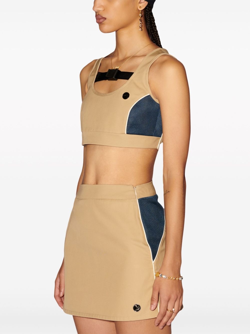 mesh-detail cropped top - 5