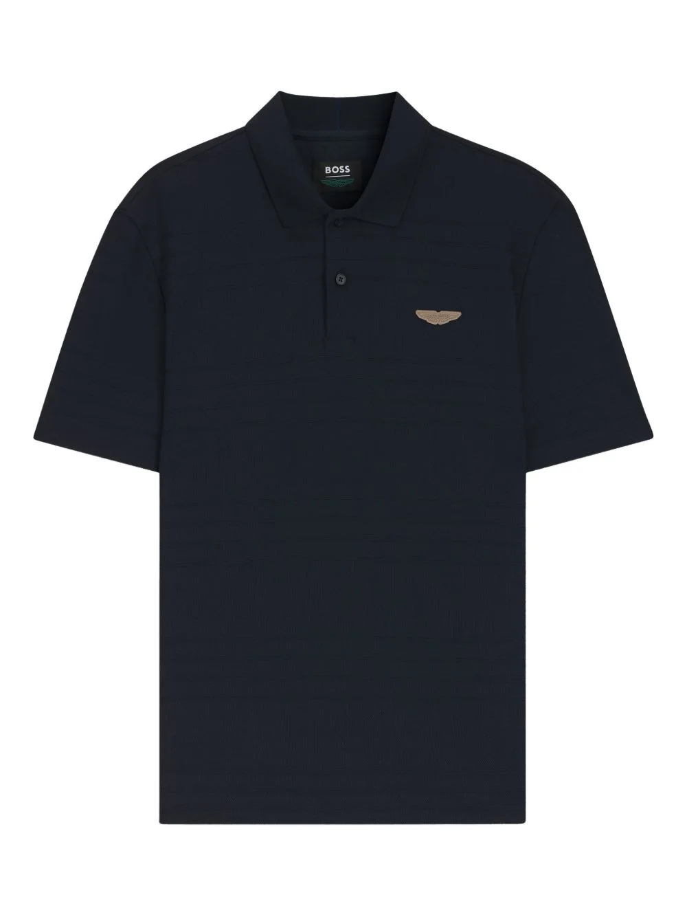 logo-patch polo shirt - 1