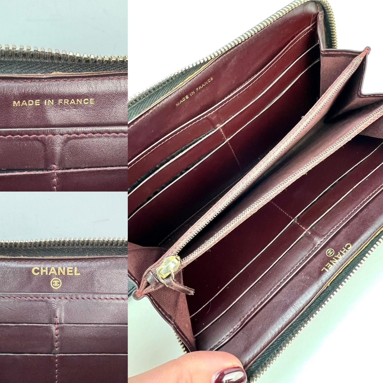 Chanel Caviar Quilted Large Gusset  Zip Around Black Wallet - 3