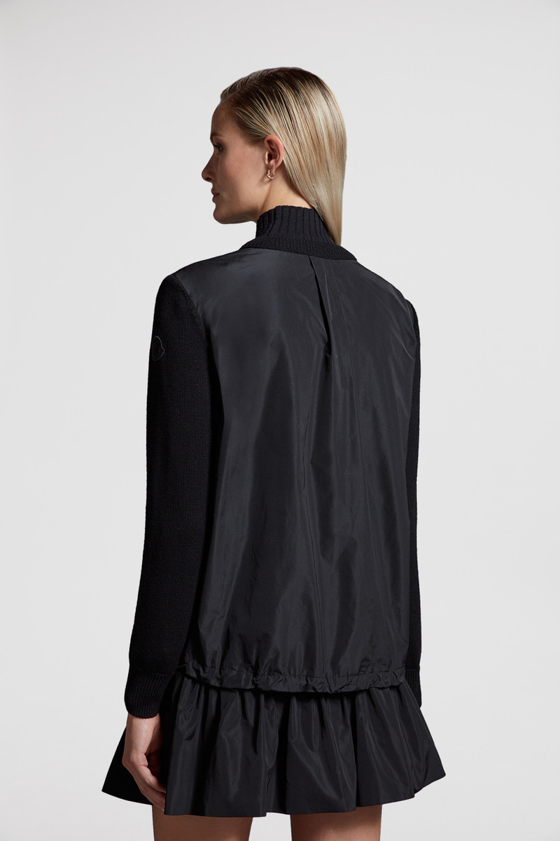 Wool & Taffeta Zip-Up Cardigan 5