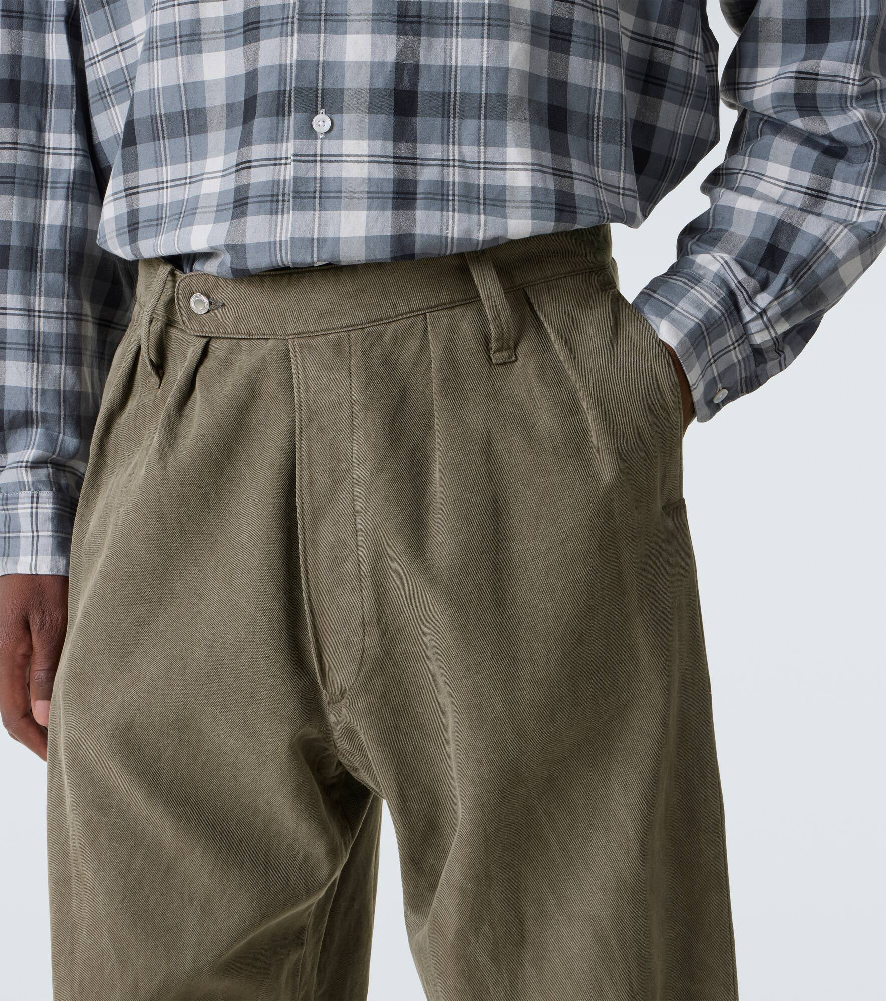 Silk and cotton wide-leg pants - 5