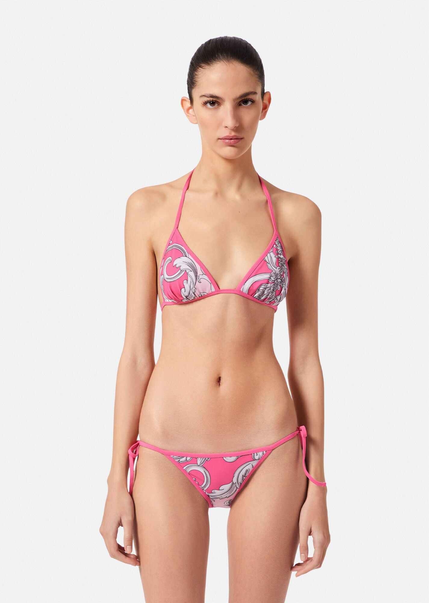 Silver Baroque Reversible Bikini Bottoms - 2