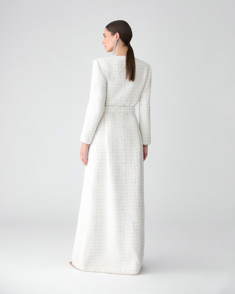 Tweed Coat with Raindrop Embroidery 3