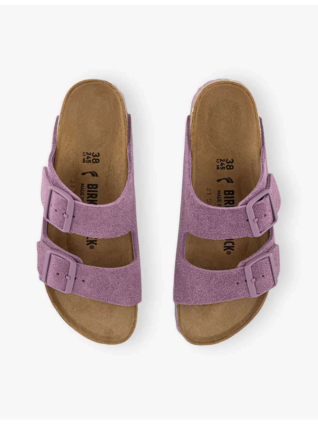 Arizona Two-Strap Suede Sandals - 2