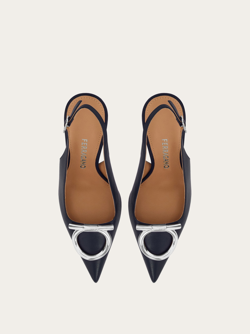 FERRAGAMO Maxi Gancini slingback pump outlook