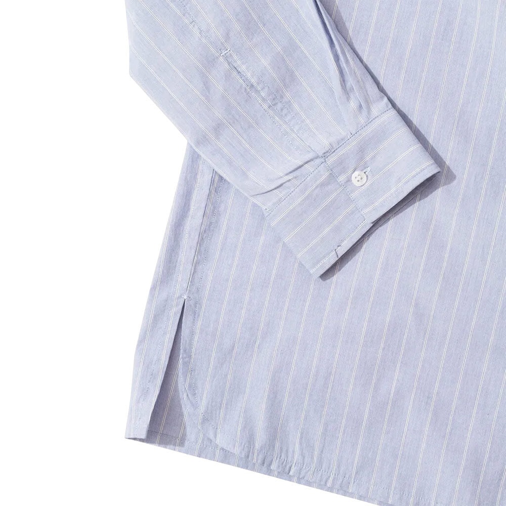 Nafnuf Logo Cotton Striped Shirt 'Light Blue' - 5