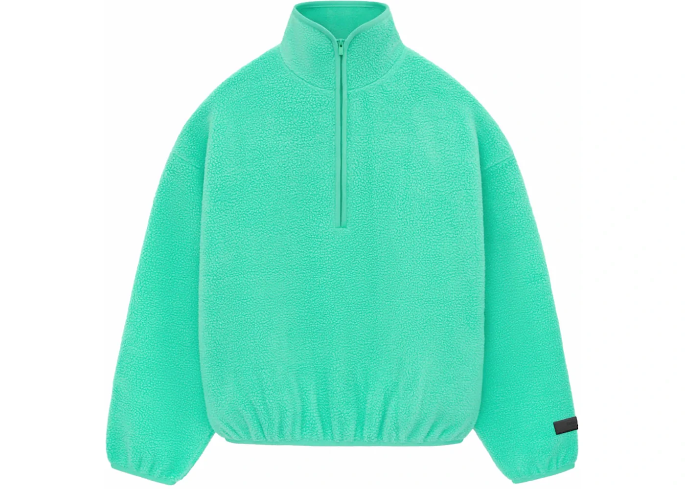 Fear of God Essentials Polar Fleece Half Zip Mockneck Mint Leaf - 1