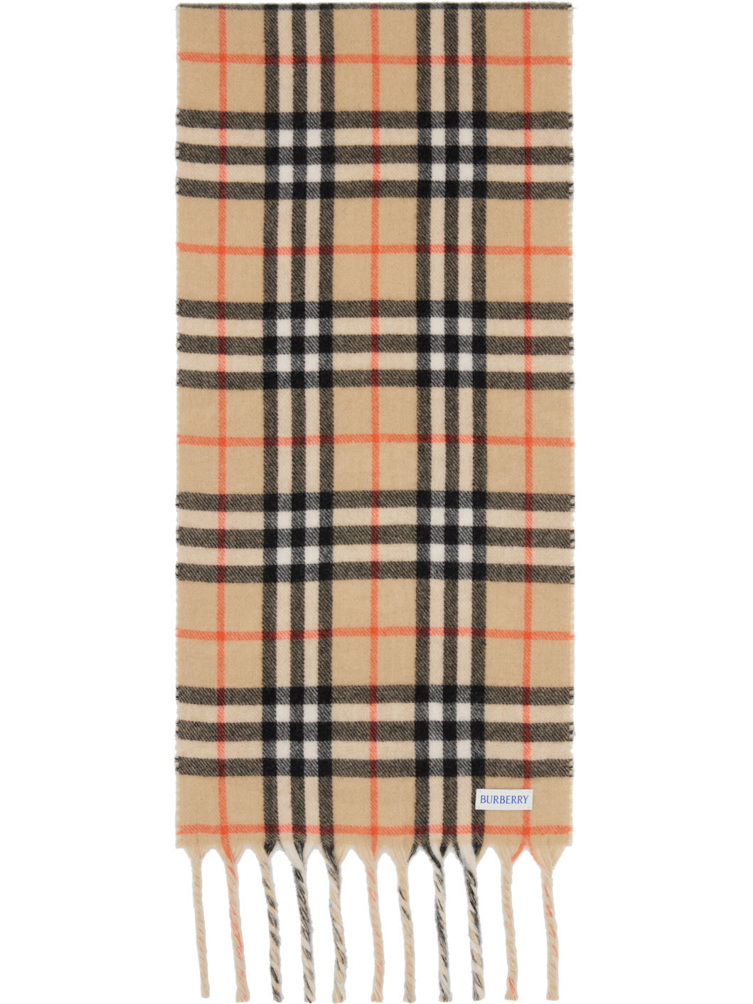 Beige Reversible Knight Stamp Scarf - 2