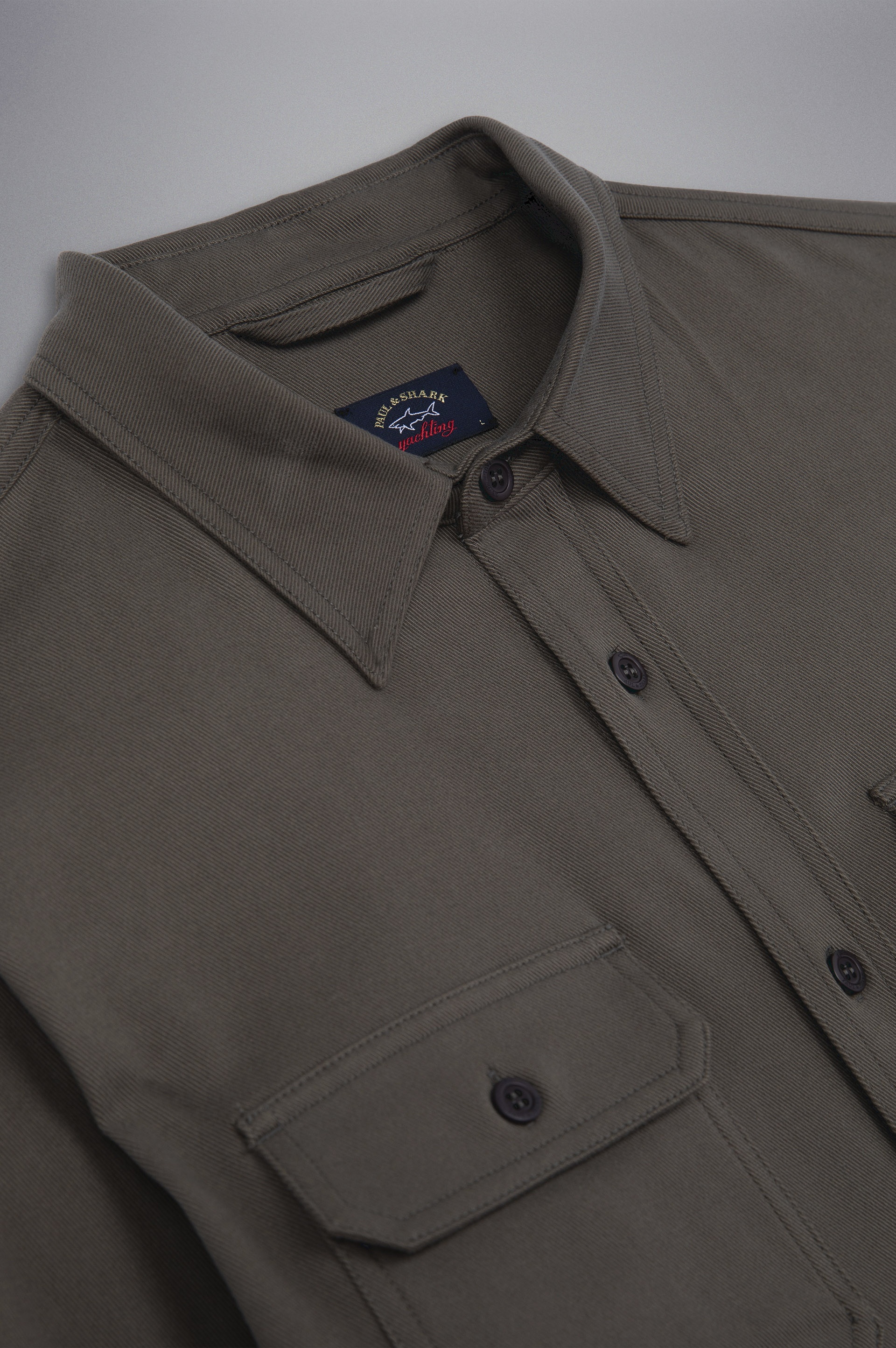 STRETCH COTTON OVERSHIRT - 5