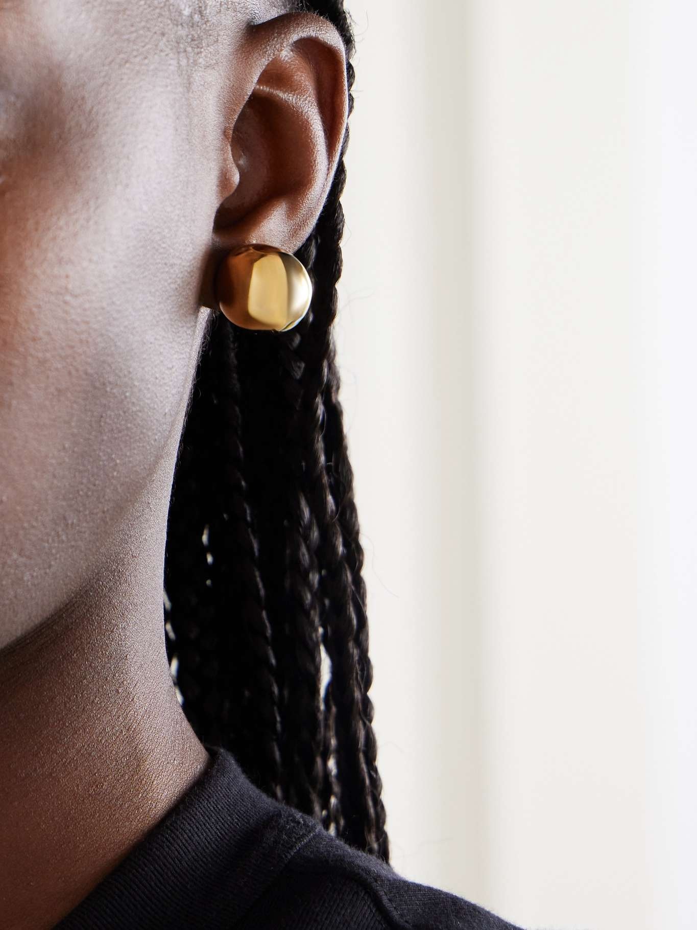Les Rond Carré gold-tone earrings - 2