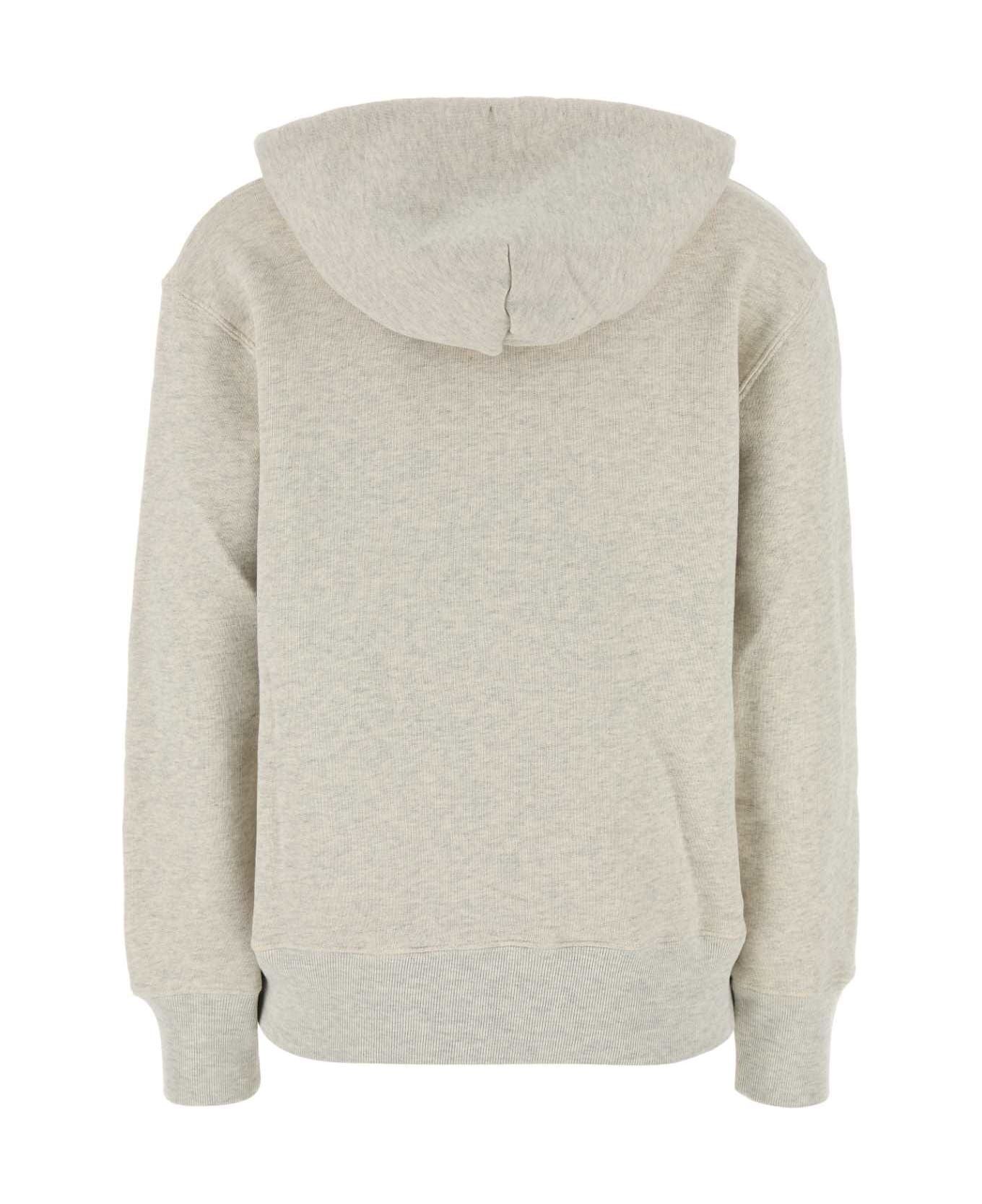 Melange Grey Cotton Main Wom Sweatshirt - 2