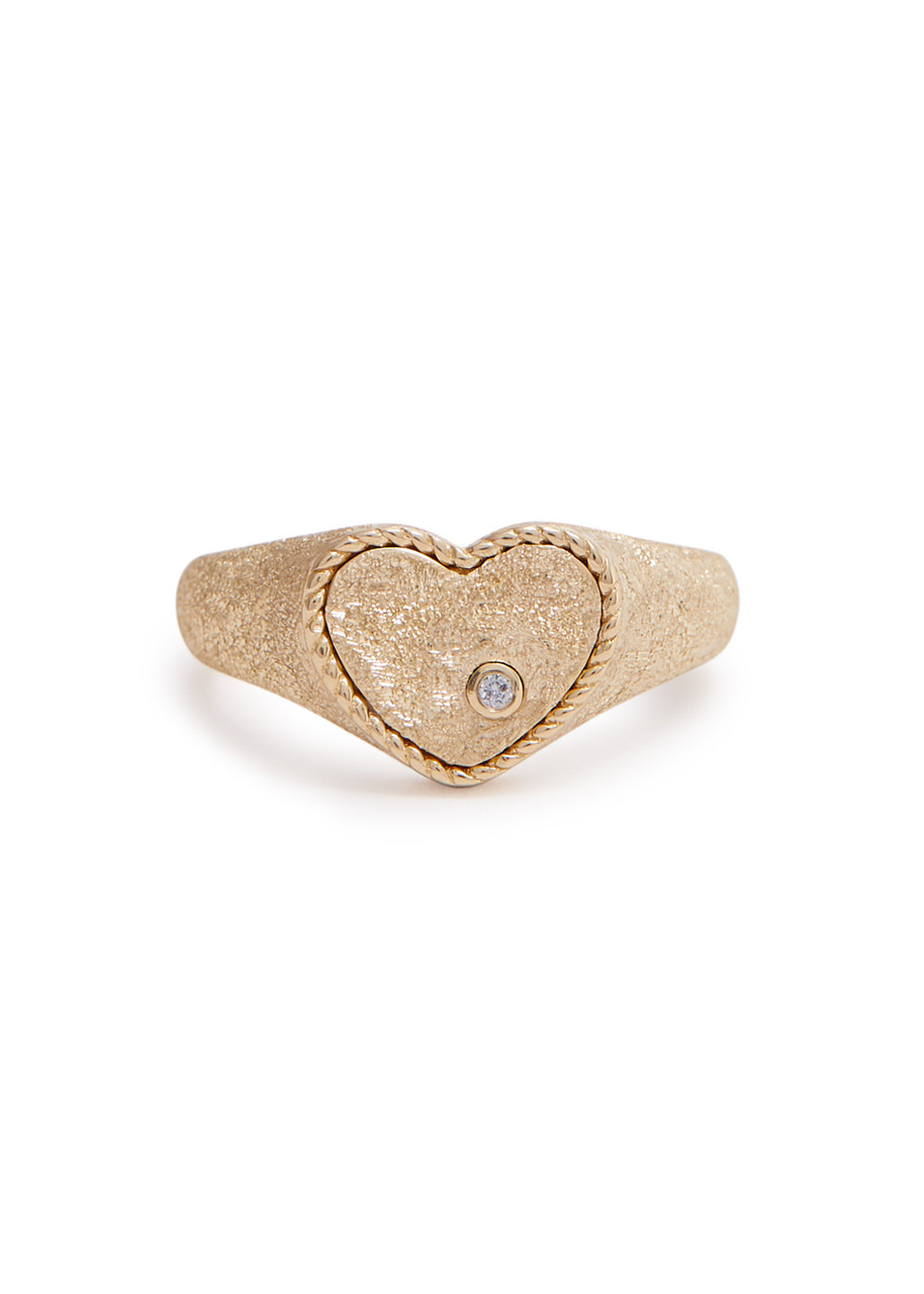 Baby Chevaliere glittered pinky ring - 3