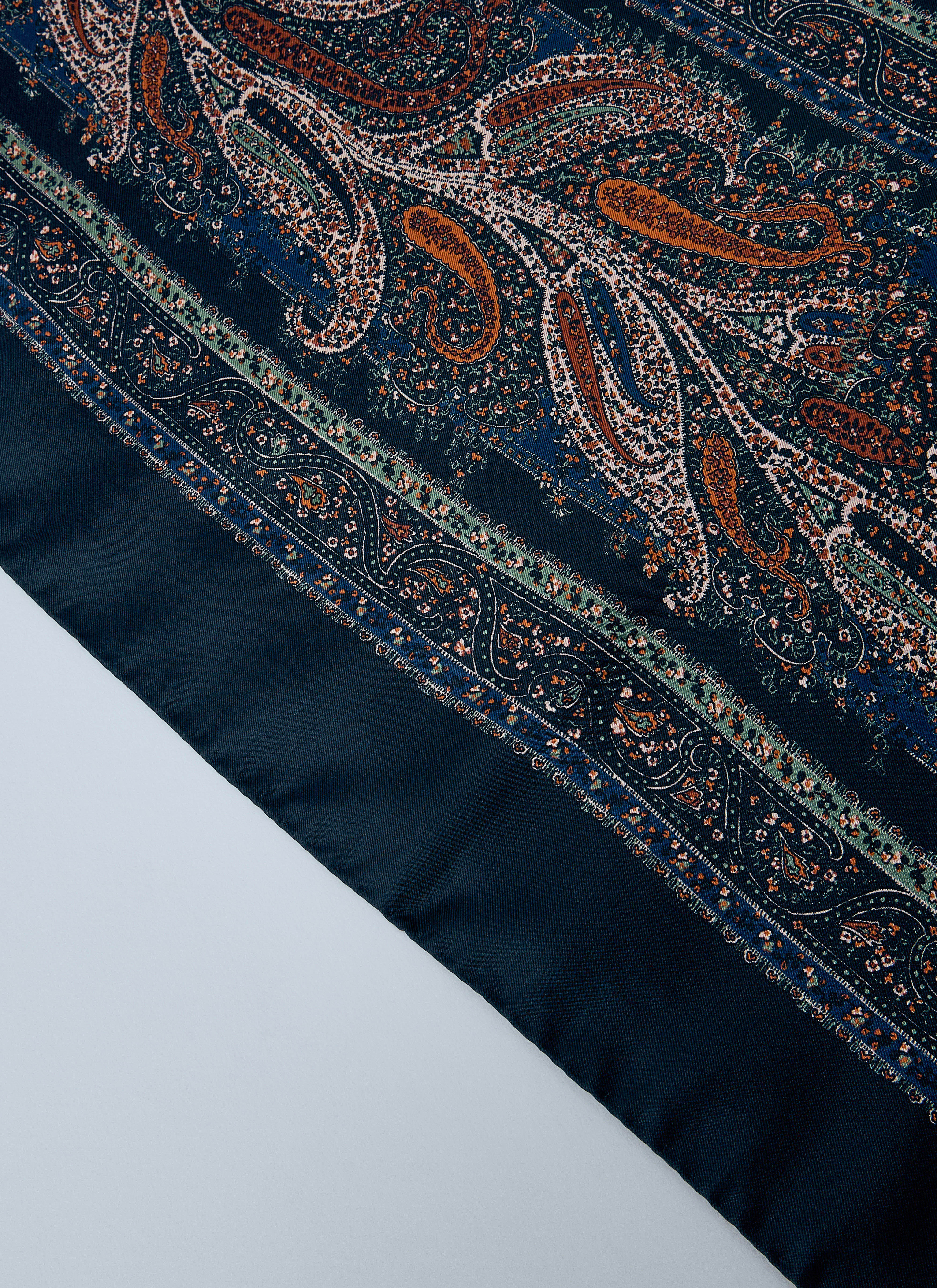 Saint Laurent Women Paisley Silk Square Scarf - 3