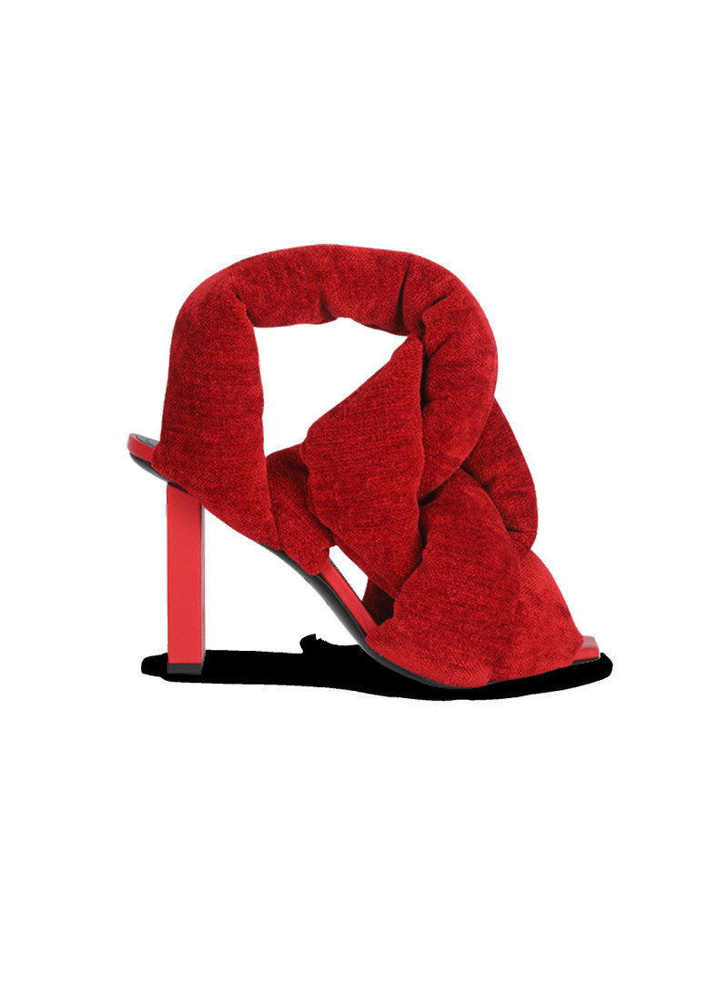 Quilted chenille velvet Ulla sandals 1