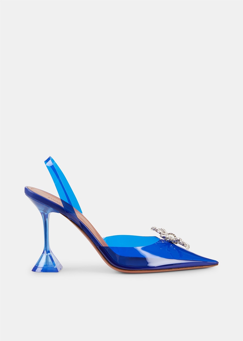 Electric Blue PVC Rosie Glass Slingback Pump - 1