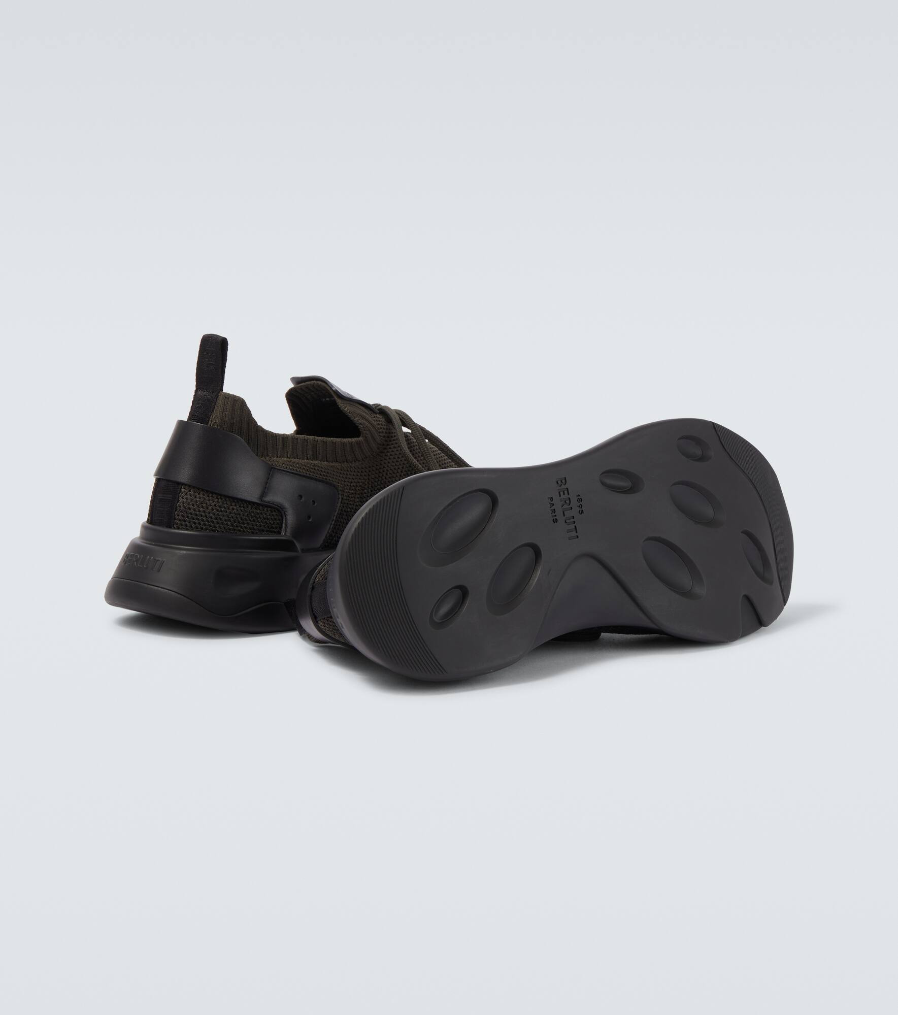 Shadow leather-trimmed sneakers - 7