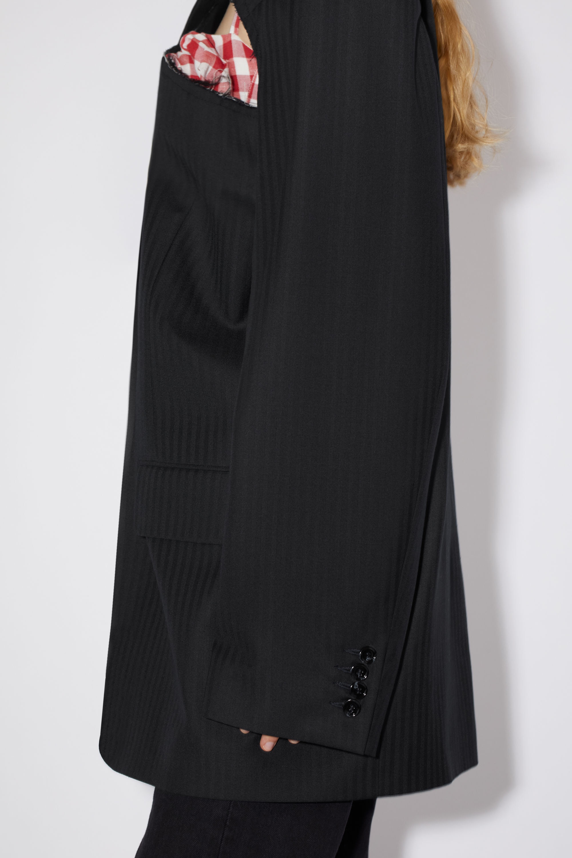 Relaxed fit suit jacket - Black - 6