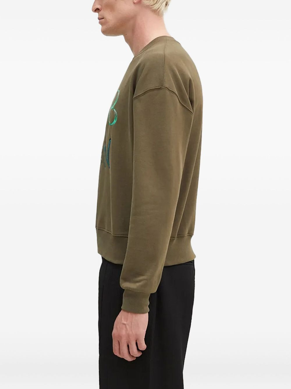 embroidered cotton sweatshirt - 2