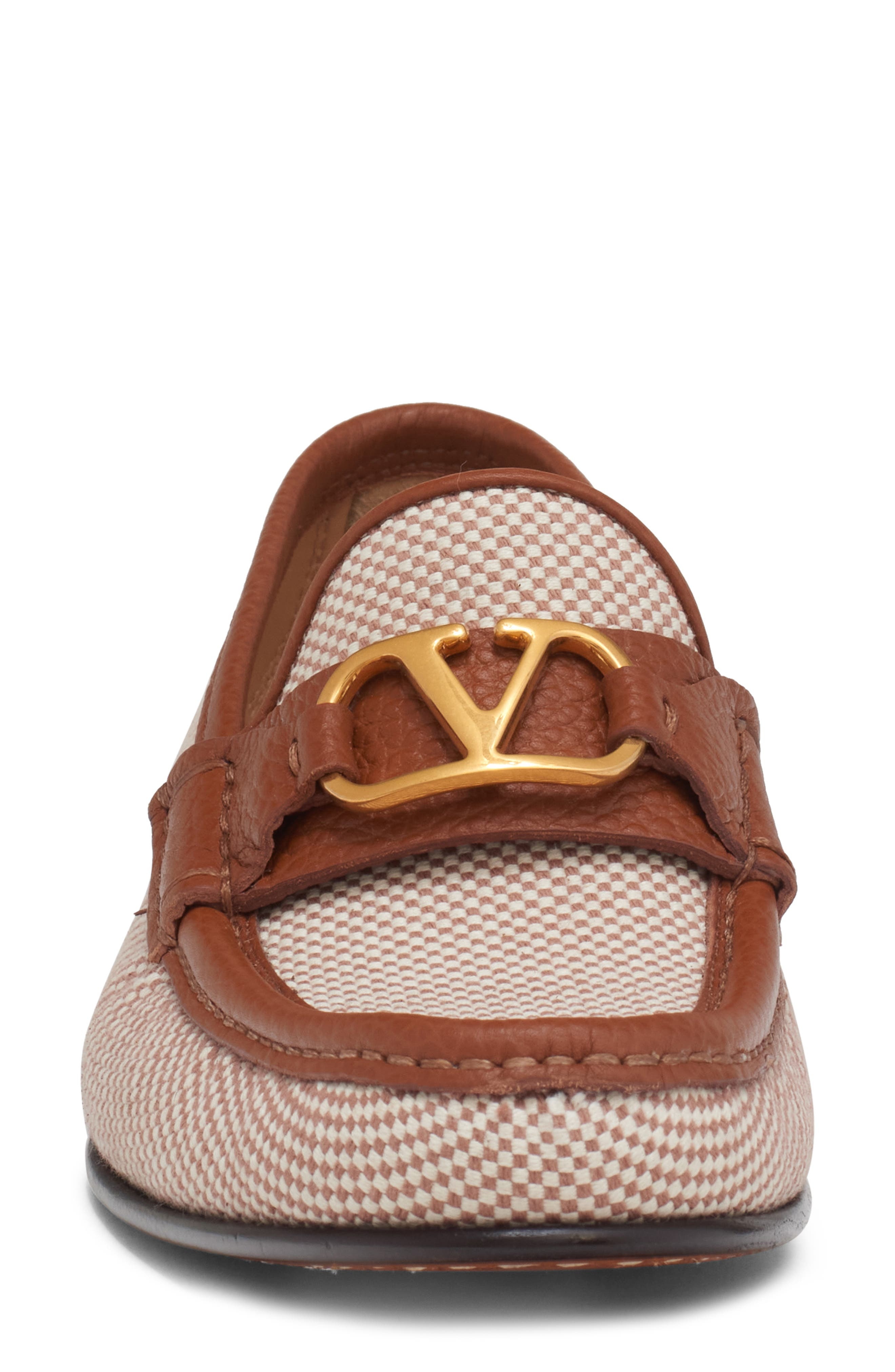 Valentino Garavani VLOGO Signature Loafer in Natural/Tabacco at Nordstrom - 4