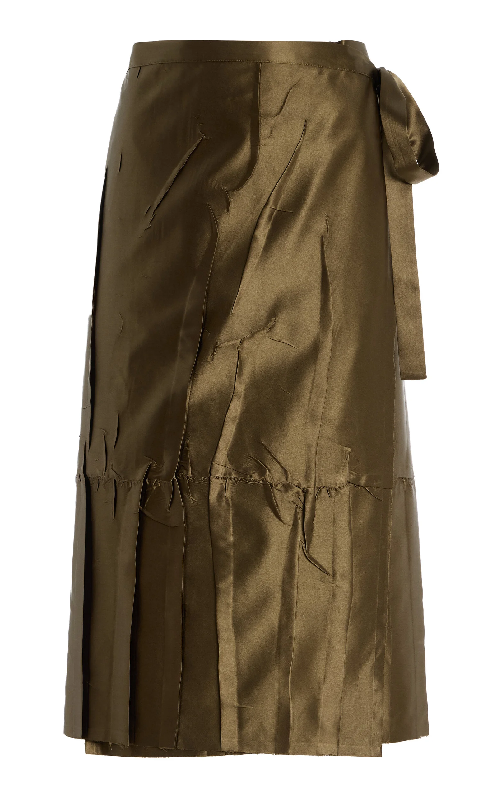 Aaron Silk Skirt khaki - 1