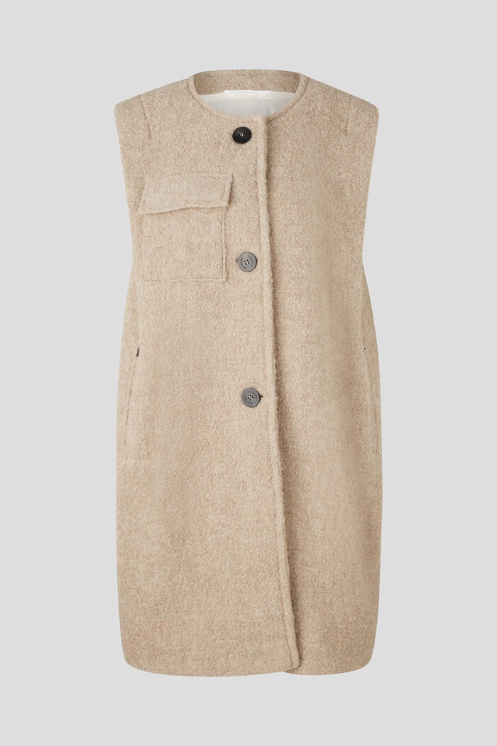 Juno Alpaca and pure new wool waistcoat in Beige - 1