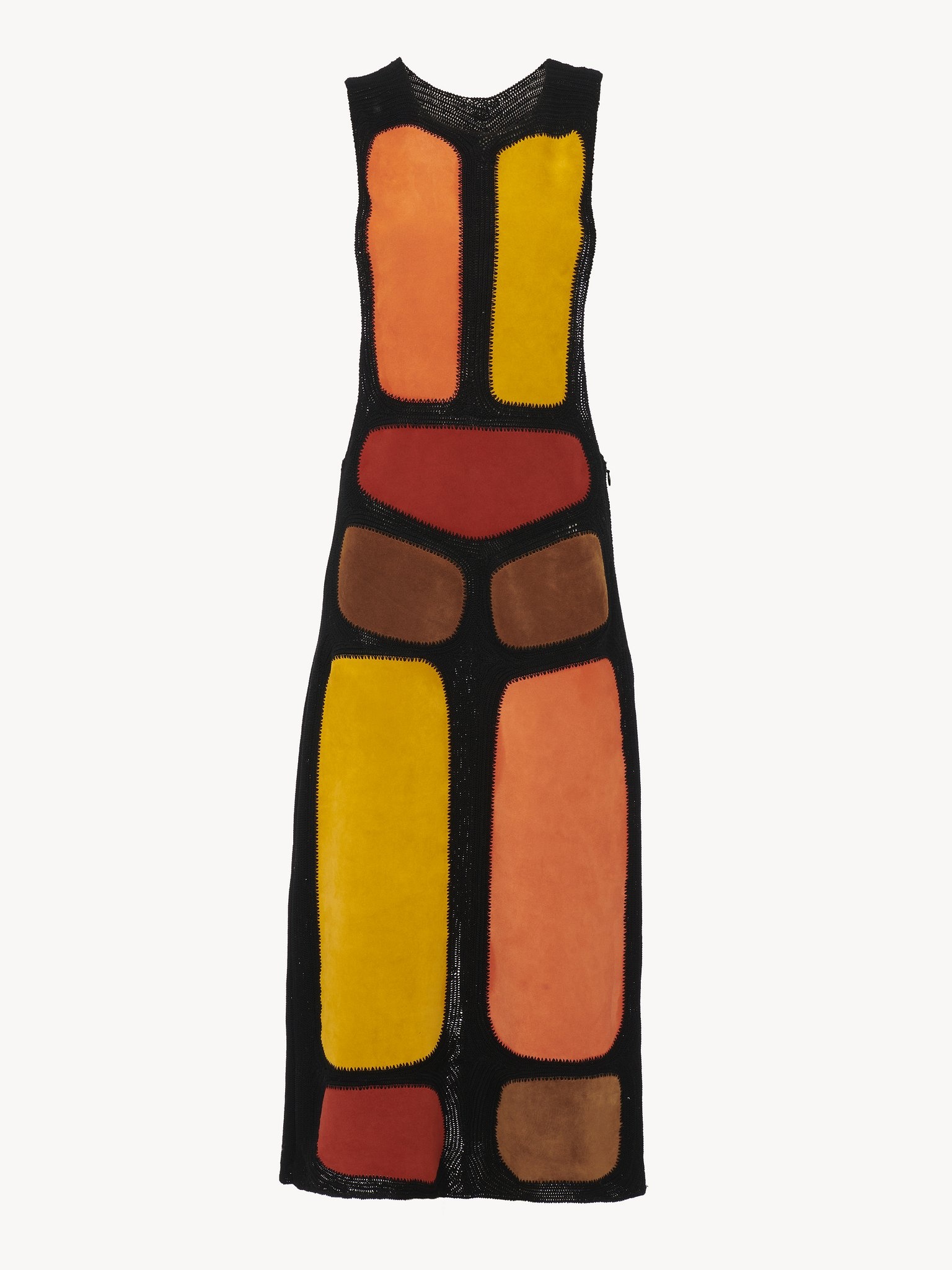 SLEEVELESS PATCHWORK DRESS - 3
