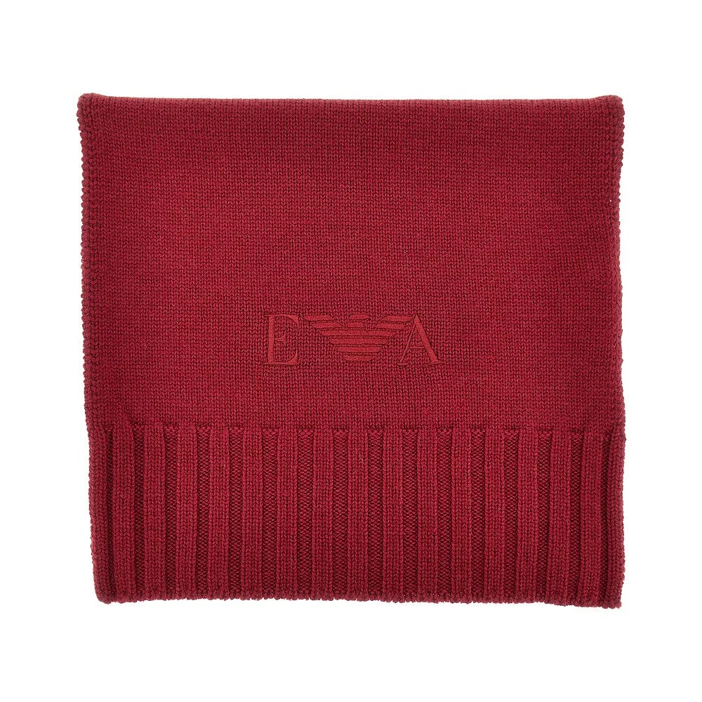 WOOL SCARF WITH LOGO EMBROIDERY - 1