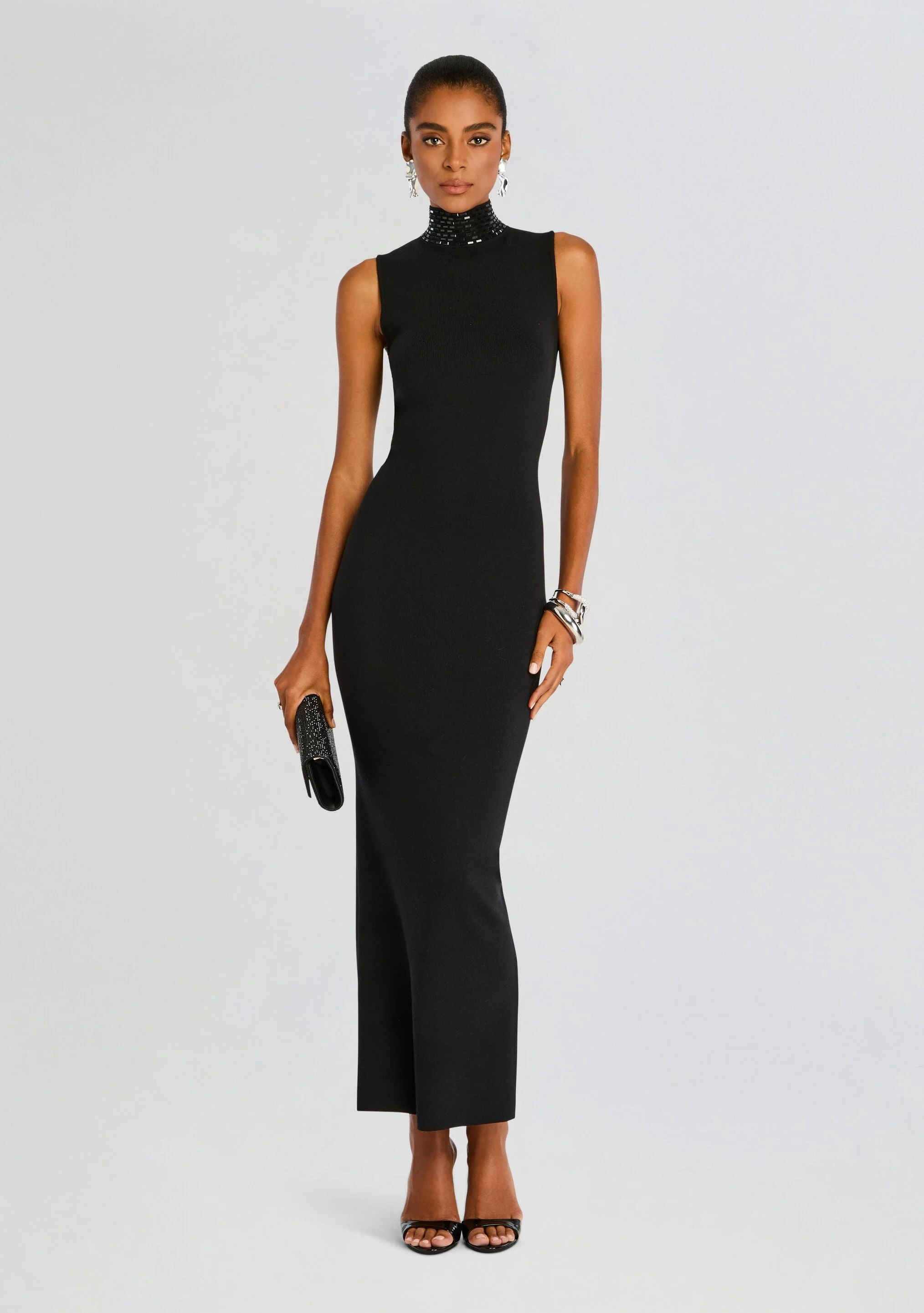 ENVY EMBELLISHED KNIT DRESS - 1