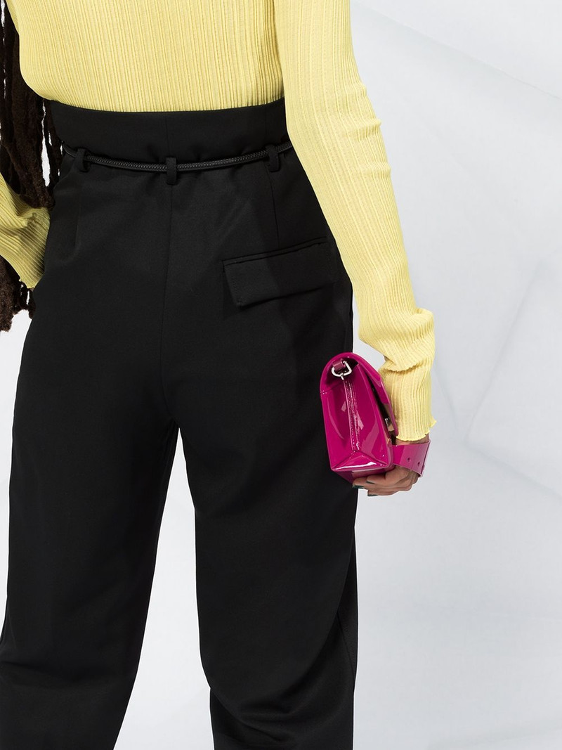 belted high-waisted trousers 3