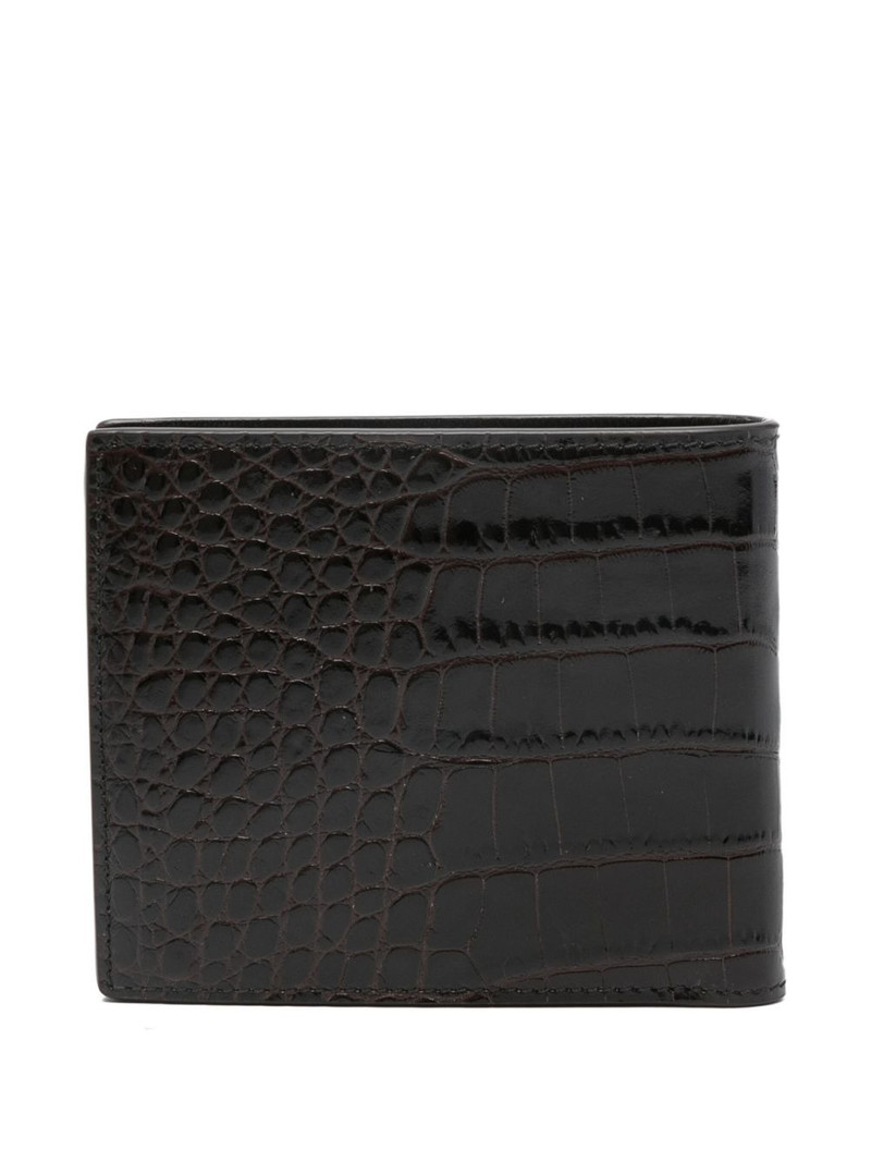TOM FORD embossed crocodile-print leather wallet outlook