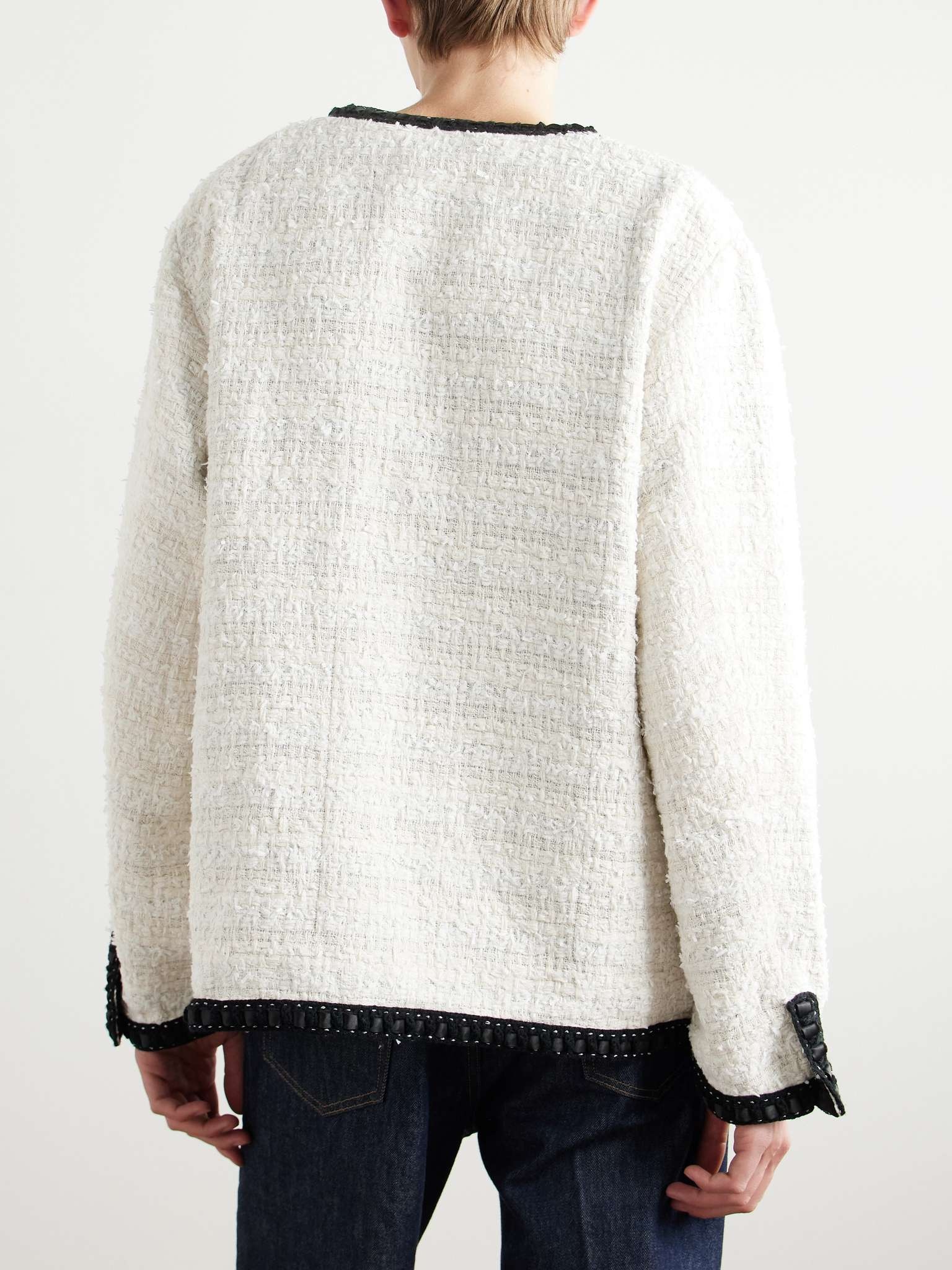 Satin-Trimmed Cotton-Blend Tweed Jacket - 3