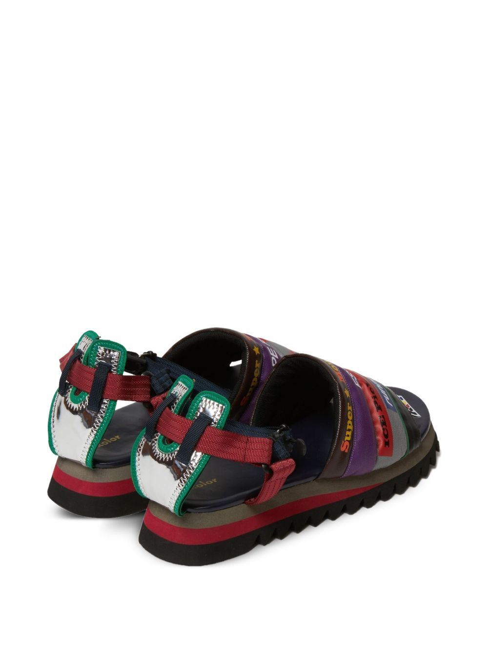 patchwork-panelled sandals - 4