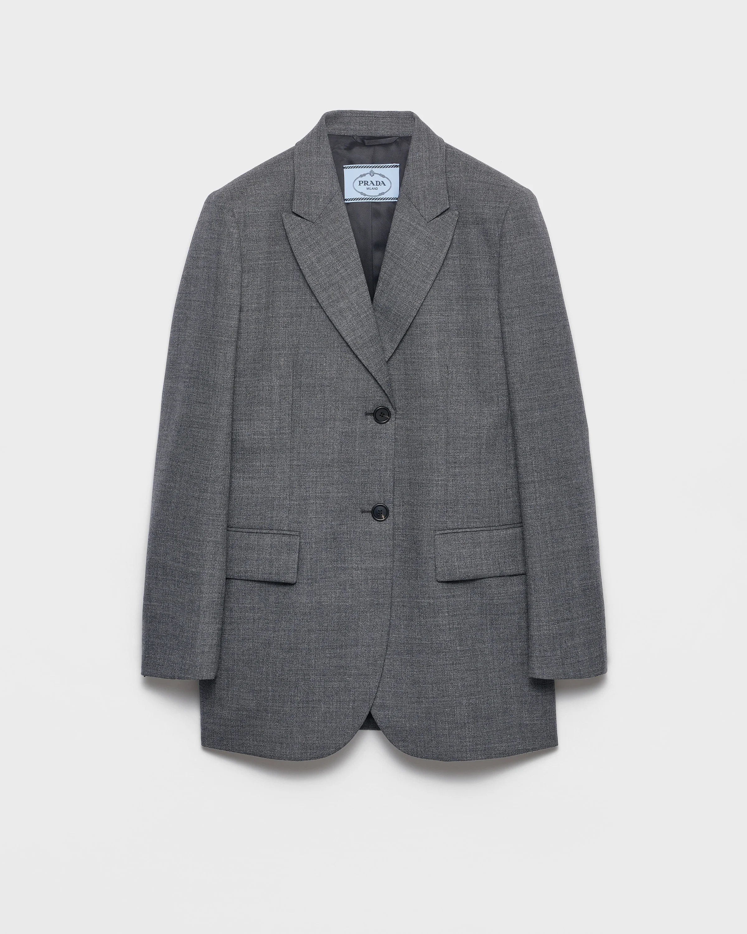 Single-breasted mélange hopsack jacket - 1