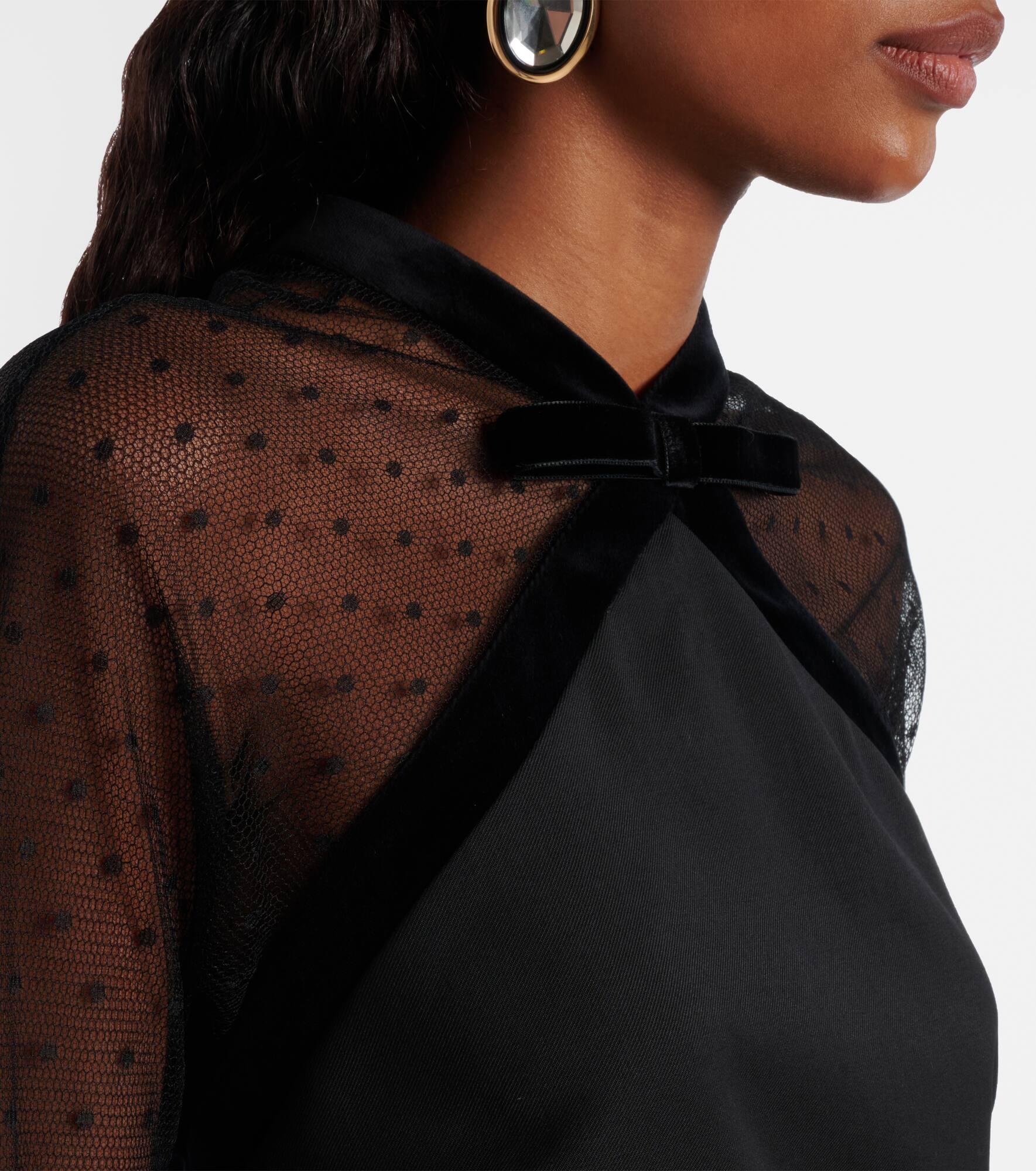 Virgin wool gabardine minidress - 4
