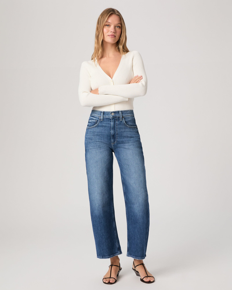 PAIGE Arellia Ankle Barrel Leg Jean outlook