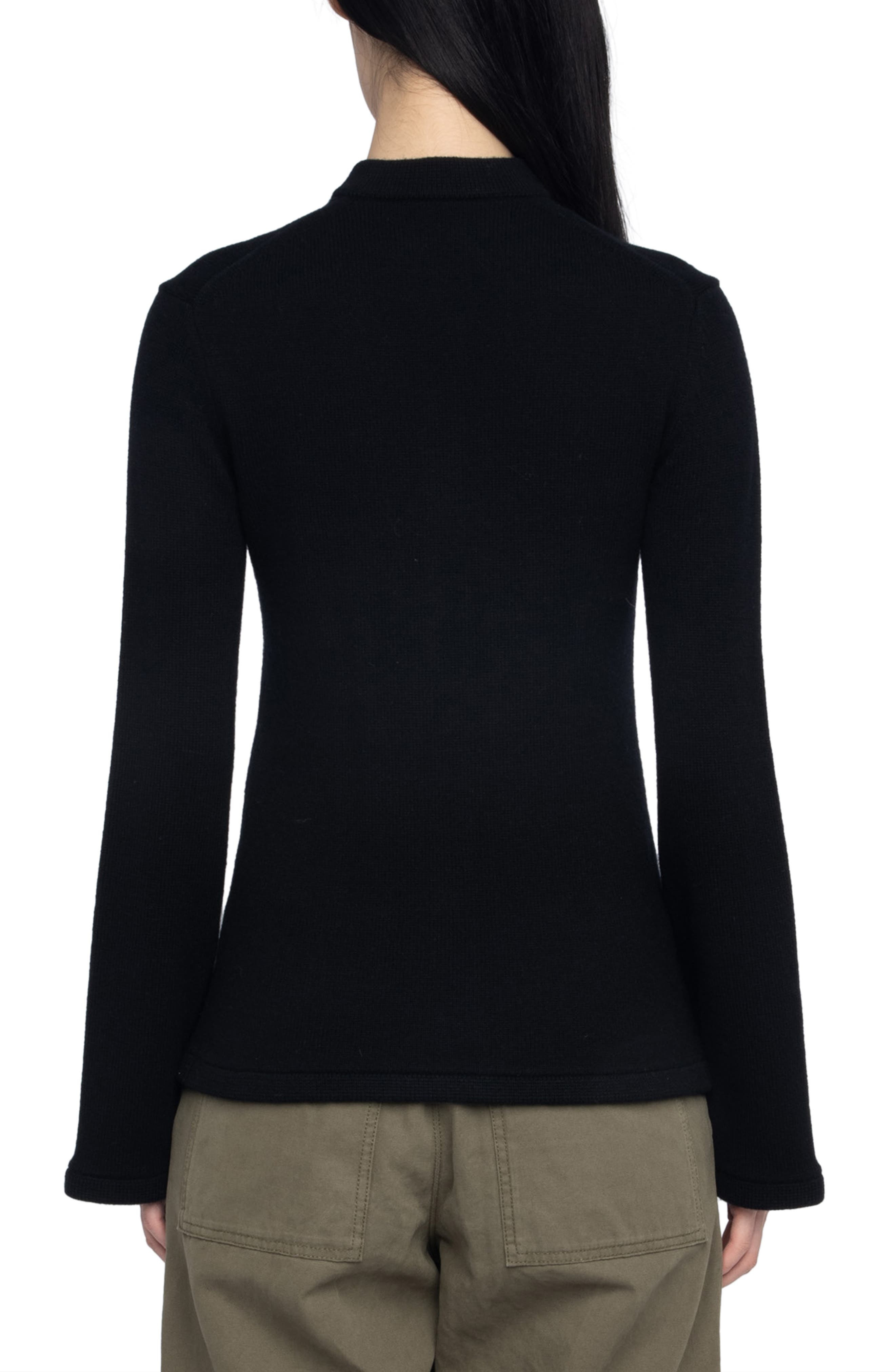 Zadig & Voltaire Lucy Wool & Cashmere Cardigan in Black at Nordstrom - 2
