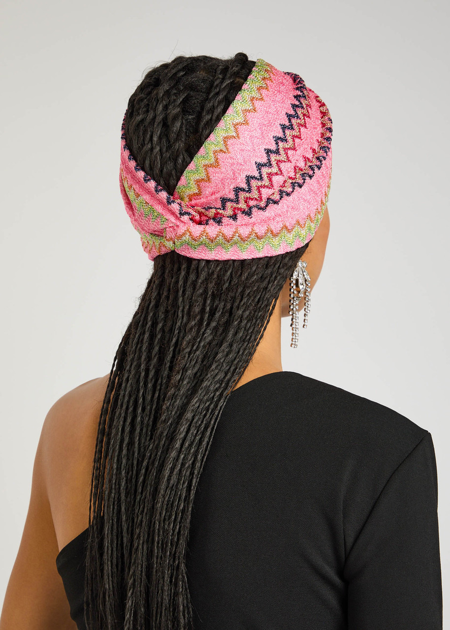 Missoni Metallic Zigzag-intarsia Knitted Headband - 2