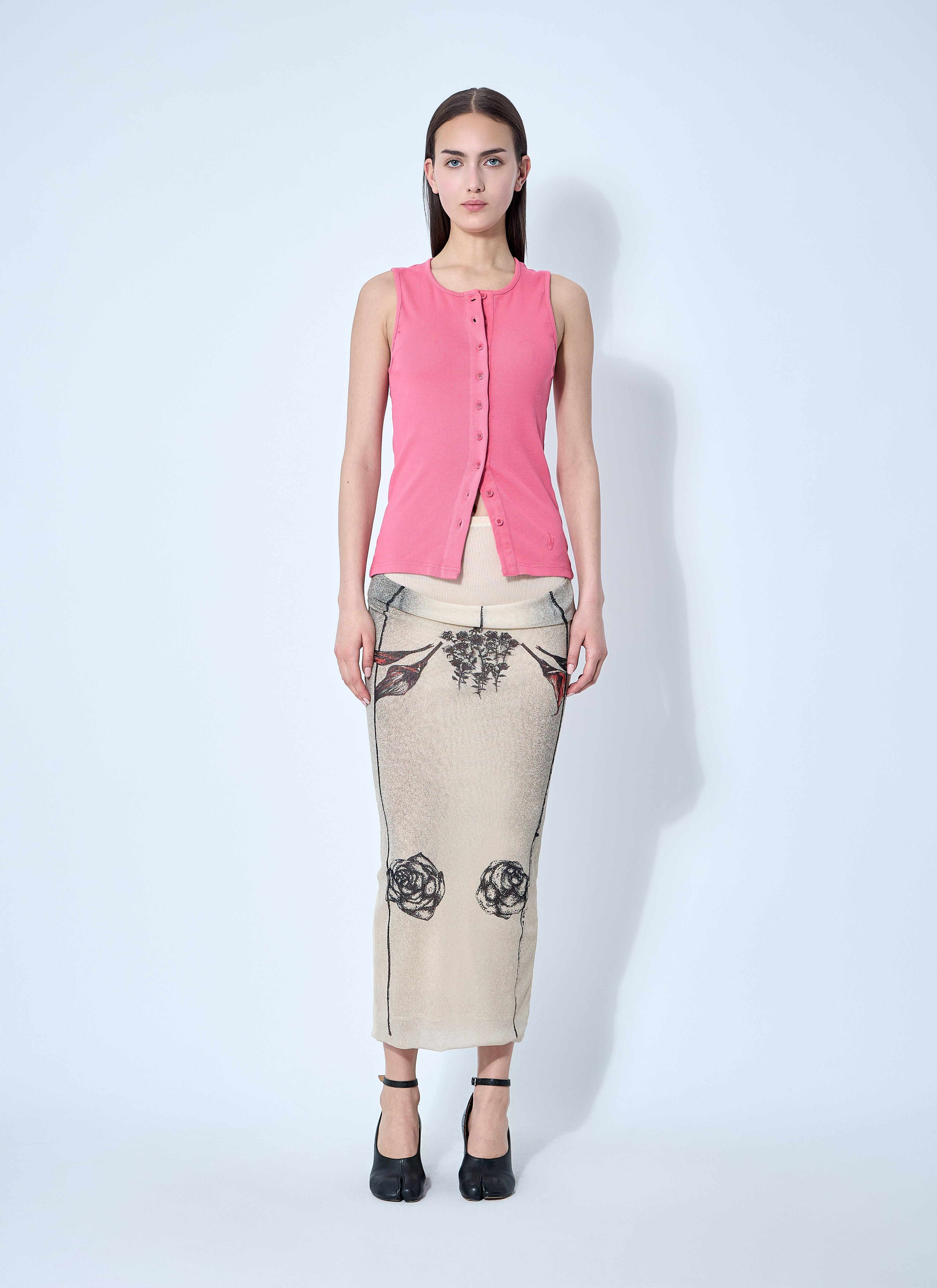 Jean Paul Gaultier Women Double Layer Mesh Skirt - 2